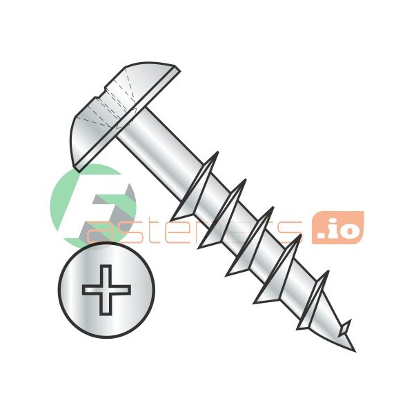 Newport Fasteners Wood Screw, #8, 1-1/2 in, Zinc Plated Steel Truss Head Phillips Drive, 5500 PK 569940 - main